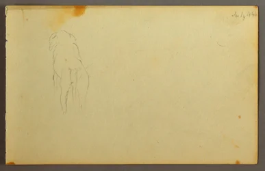 Dibujo, Animal, de espaldas, 1844