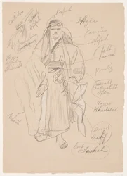 Dibujo, Hombre árabe, probablemente febrero de 1868