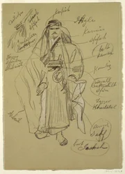 Dibujo, Hombre árabe, probablemente febrero de 1868