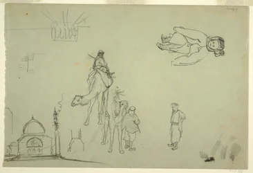 Dibujo, arquitectura y figura, 1868