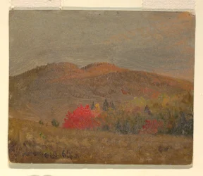 Dibujo, Paisaje otoñal (Vermont), 1865-70