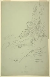 Dibujo, Base de la colina al oeste de Suk Wadi, Barada, 4 de mayo de 1868.