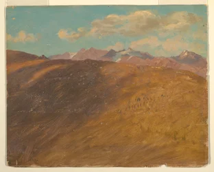 Dibujo, Alpes bávaros o suizos, 1868