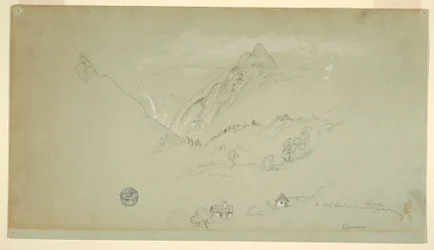 Dibujo, Berchtesgaden, Baviera, junio-agosto de 1868