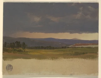 Dibujo, Blue Hill bajo nubes bajas, 1869-70