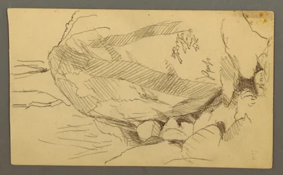 Dibujo, Roca y rocas, posiblemente 1877