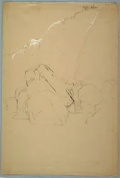 Dibujo, Cantos rodados, el Banco Canadiense, 1858