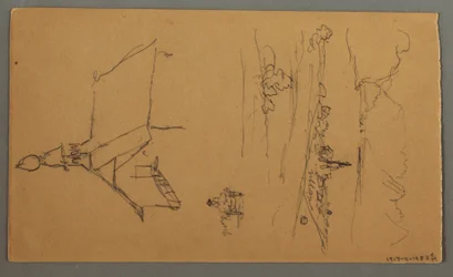 Dibujo, Valle Ancho, Cobertizo, St. Gilgen, Austria, posiblemente 1868