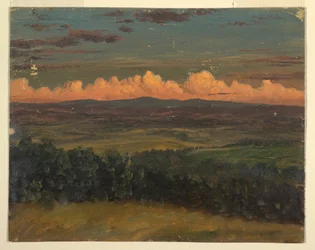 Dibujo, Catskills desde Hudson, Nueva York, 1870-80