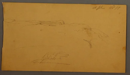 Dibujo, Acantilados, 1859