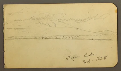 Dibujo, Monte Katahdin cubierto de nubes, 1878