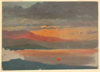 Dibujo, Estudios de nubes al atardecer, 1860-70