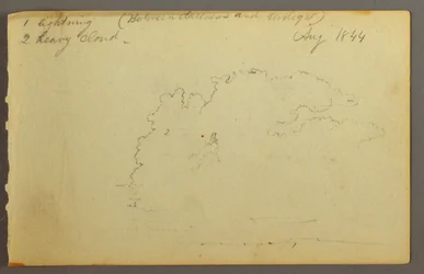 Dibujo, Estudio de nubes, 1844