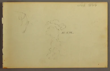 Dibujo, Estudio de nubes, 1844