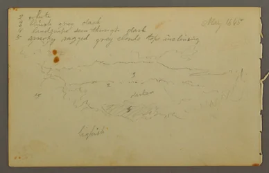 Dibujo, Estudio de nubes, 1844