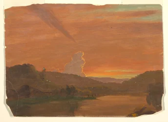 Dibujo, Estudio de nubes al atardecer, 1850-60