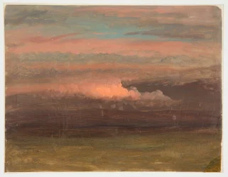 Dibujo, Estudio de nubes al atardecer, 1860-70