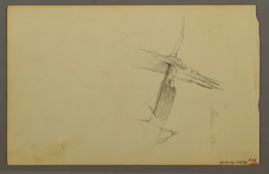 Dibujo, Estudio de nubes, ladera, 1844