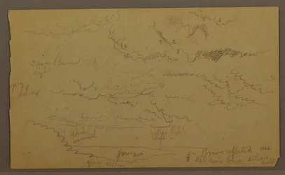 Dibujo, Estudio de nubes, posiblemente 1860