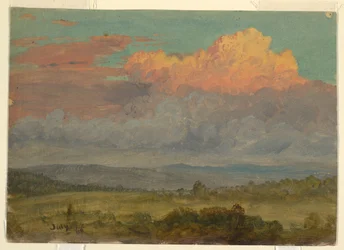 Dibujo, Nubes, Valle del Hudson, Nueva York, julio de 1866