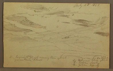 Dibujo, Cielo nublado sobre el valle, julio de 1863