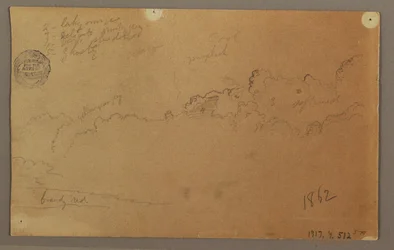 Dibujo, Cielo nublado, 1863