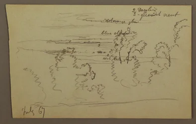 Dibujo, Cielo nublado, 1867