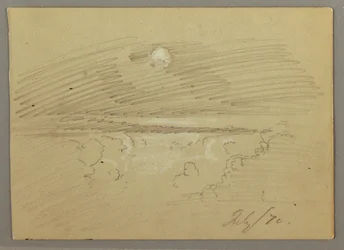 Dibujo, Cielo nublado, julio de 1870