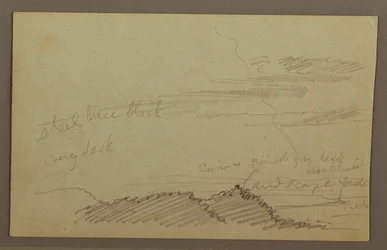 Dibujo, Cielo nublado, posiblemente 1860s