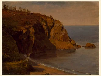 Dibujo, Costa de la isla de Grand Manan, Canadá, agosto o septiembre de 1851