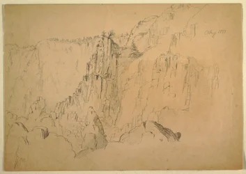 Dibujo, Costa con rocas escarpadas, agosto de 1885