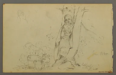 Dibujo, Edificios agrícolas distantes, 1844