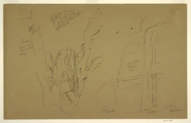 Dibujo, El Khasnesh, Petra Jordania, 26 de febrero de 1868
