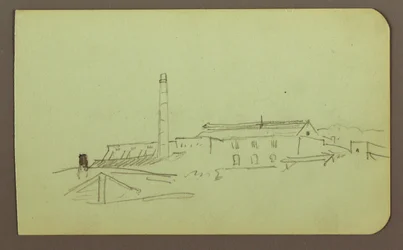 Dibujo, Fábrica; Verso: Figuras, 1883