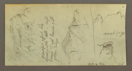 Dibujo, Figura montando camello, Camello sentado, posiblemente 1868
