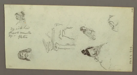 Dibujo, Estudios de figuras, Ridge, posiblemente 1868