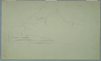 Dibujo, Iceberg flotante, junio o julio de 1859