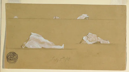 Dibujo, Icebergs flotantes, 5 de julio de 1859
