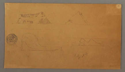 Dibujo, Icebergs flotantes, 7 de julio de 1859