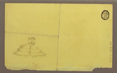 Dibujo, Goat Island y Canadian Falls, posiblemente 1856