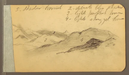 Dibujo, Hills; Verso: Cabeza, 1889