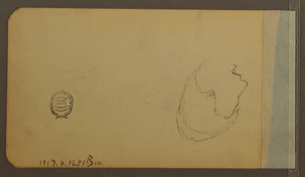 Dibujo, Hills; Verso: Cabeza, 1889