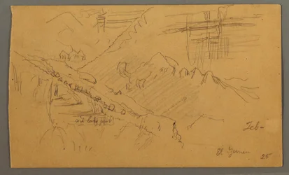 Dibujo, Hillside, febrero de 1869 