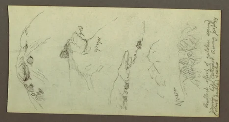 Dibujo, Cumbres con peñascos, posiblemente 1868