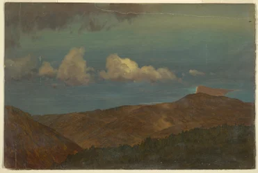 Dibujo, Paisaje montañoso, 1865
