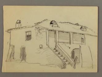 Dibujo, Casa, posiblemente 1868-69