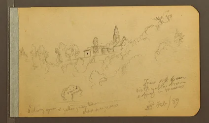 Dibujo, Casas, Steeple, 23 de febrero de 1889