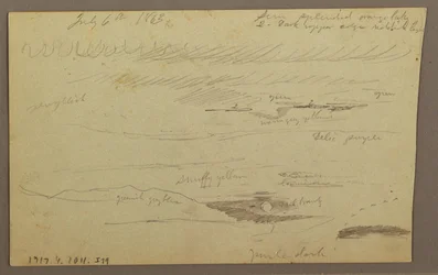 Dibujo, Valle del Hudson, 1863