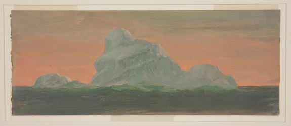Dibujo, Iceberg contra el cielo del atardecer, junio de 1859