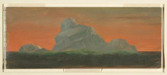 Dibujo, Iceberg contra el cielo del atardecer, junio de 1859